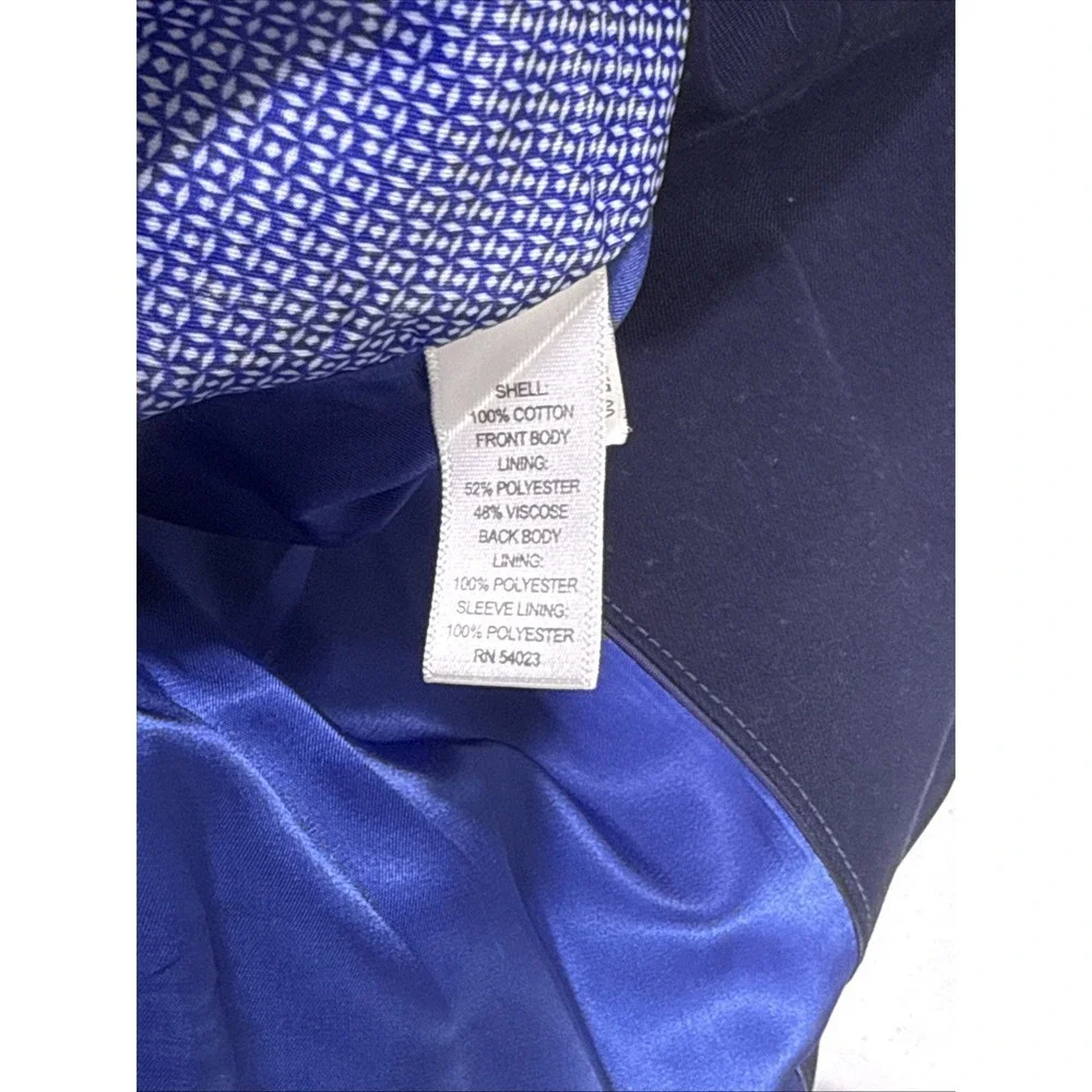 Banana Republic Blazer Mens Size 42L Navy Blue Twill Lined Office Career Elbow